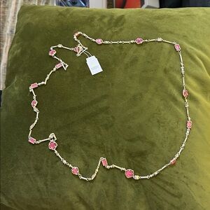 Kendra Scott Pink and Silver Necklace